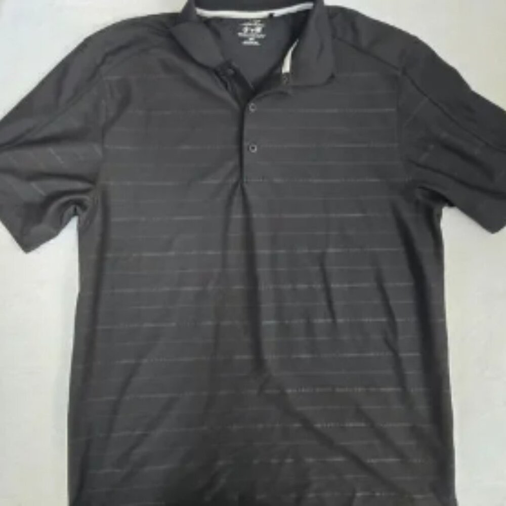 Snake Eyes Men's Dry 18 Short Sleeve Golf Polo Shirt Gray Size Medium-Black